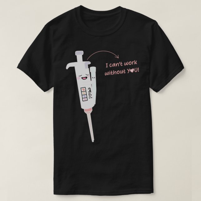 niedliche Micropipette mit einem hübschen Tipp-Lab T-Shirt (Design vorne)