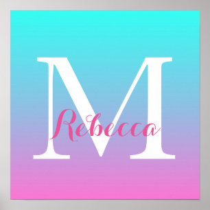 niedliche Mieder-Ober-Meerjungfrau Pink Fuchsia Tü Poster