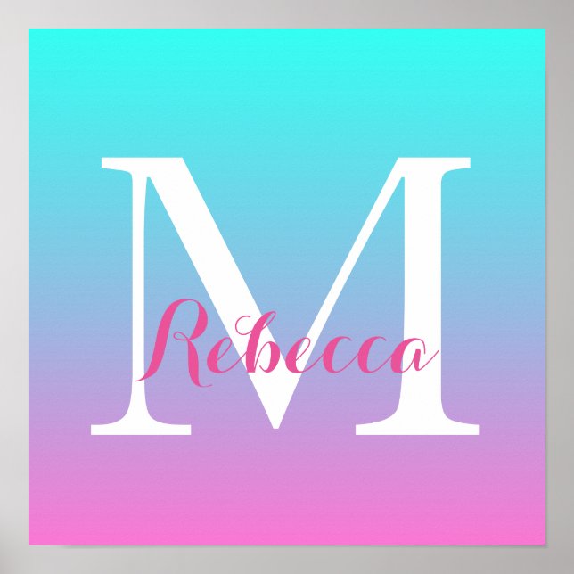 niedliche Mieder-Ober-Meerjungfrau Pink Fuchsia Tü Poster (Vorne)