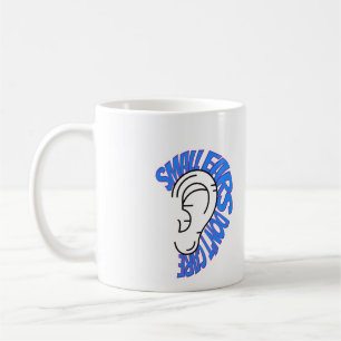 Niedliche Mikrotien blau und rosa Kaffeetasse