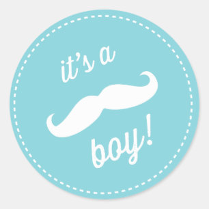 Niedliche Milk Mustache Baby Shower Stickers