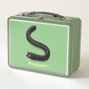 Niedliche Millipez-Cartoon-Abbildung Metall Brotdose