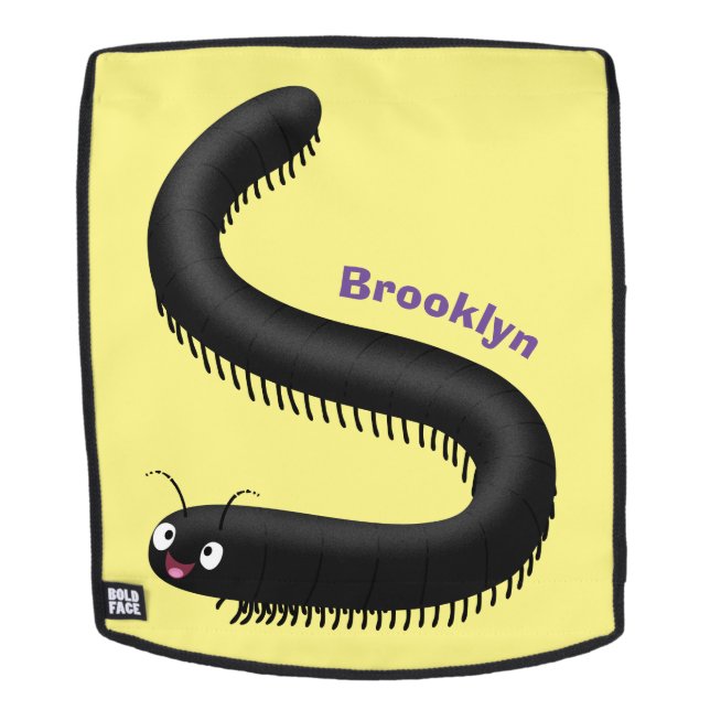Niedliche Millipez-Cartoon-Abbildung Rucksack (Abnehmbare Front)