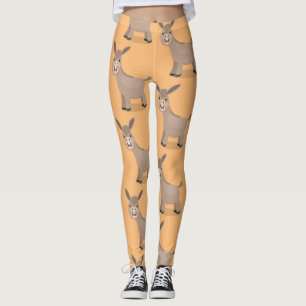 Niedliche Mini-Esel-Cartoon-Abbildung Leggings