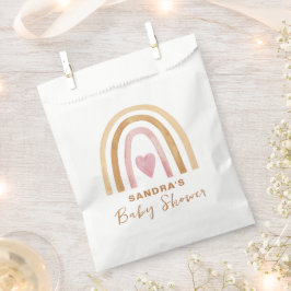 Niedliche Mini-Neutral-Boho Rainbow-Babydusche Geschenktütchen