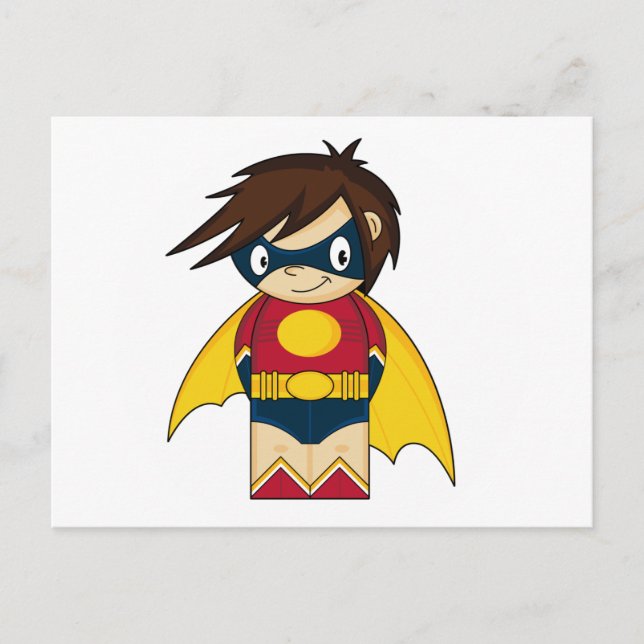 Niedliche Mini Superhero Postkarte (Vorderseite)