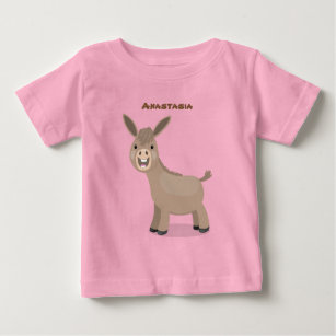 Niedliche Miniatur-Esel-Cartoon-Abbildung Baby T-shirt