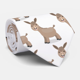 Niedliche Miniatur-Esel-Cartoon-Abbildung Krawatte