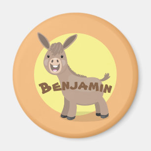 Niedliche Miniatur-Esel-Cartoon-Abbildung Magnet