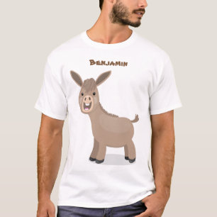 Niedliche Miniatur-Esel-Cartoon-Abbildung T-Shirt