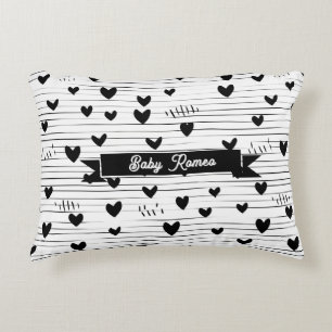 Niedliche Minimalistische Abstrakt Line Liebe Schw Dekokissen