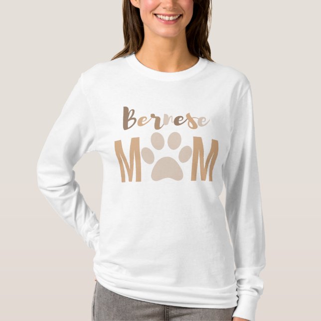 Niedliche Minimalistische Bernese Hunde Mama T-Shirt (Vorderseite)