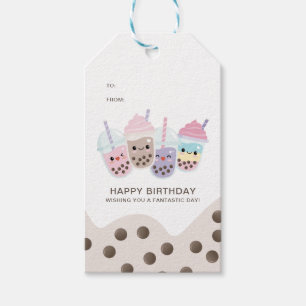 Niedliche Minimalistische Boba Bubble Milk Teft Ma Geschenkanhänger