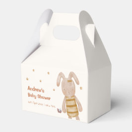 Niedliche Minimalistische Boho Bunny Toy Babydusch Geschenkschachtel