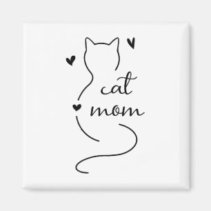 Niedliche minimalistische Cat Mam Cat Mama Kitty K Magnet