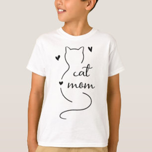 Niedliche minimalistische Cat Mam Cat Mama Kitty K T-Shirt