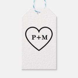 Niedliche Minimalistische Couple Initials Sweethea Geschenkanhänger