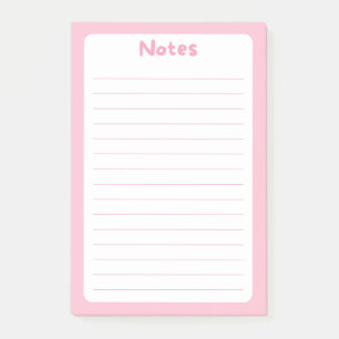Niedliche Minimalistische, einfache, weich rosa Po Post-it Klebezettel