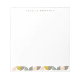 Niedliche Minimalistische geometrische Pastelle Pe Notizblock