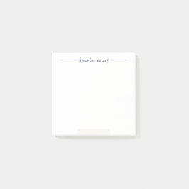 Niedliche Minimalistische Lila Monogramm Vollname Post-it Klebezettel