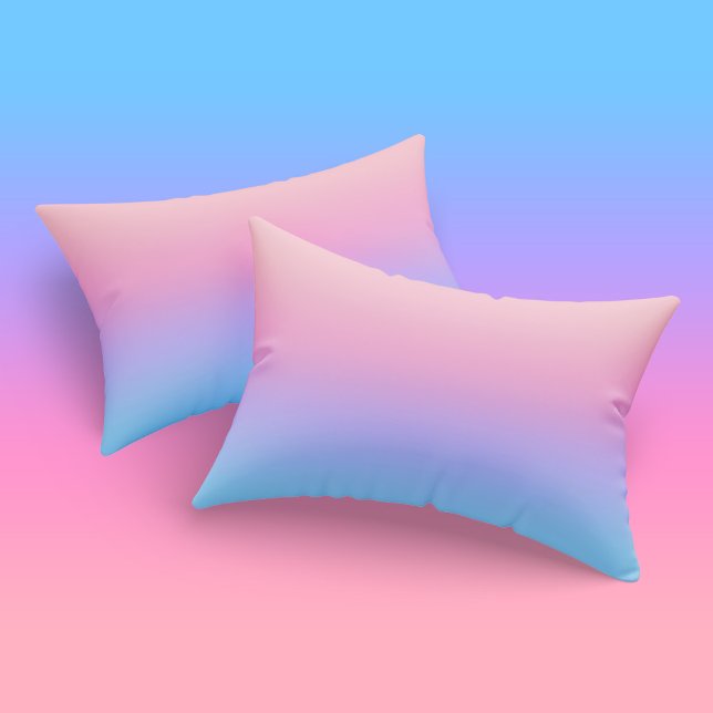 Niedliche Minimalistische Pastell Pink Lila Blue O Kissenbezug (Cute Minimalist Pastel Pink Purple Blue Ombre Pillow Case)