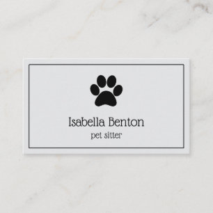 Niedliche Minimalistische Pet Sitter Dog Walker Pa Visitenkarte
