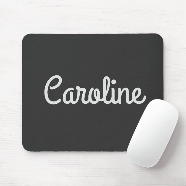 Niedliche Minimalistische Skripttypografie Name Sc Mousepad (Mit Mouse)