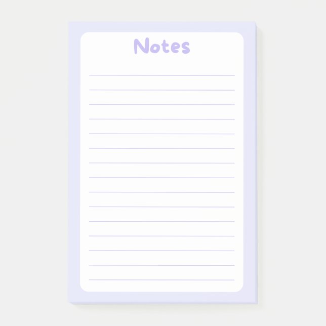 Niedliche Minimalistische Soft Lavendel-Post-It®-N Post-it Klebezettel (Vorderseite)