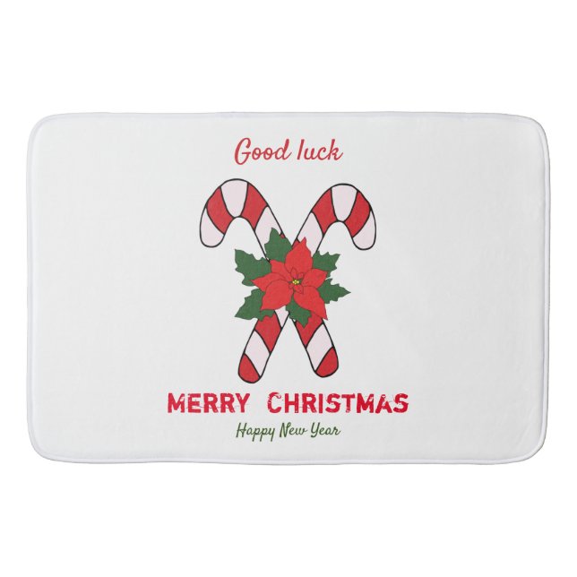 Niedliche Minimalistische Weihnachten und Neues Ja Badematte (Vorderseite)