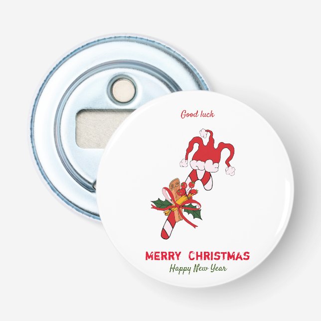 Niedliche Minimalistische Weihnachten und Neues Ja Flaschenöffner (Vorderseite)