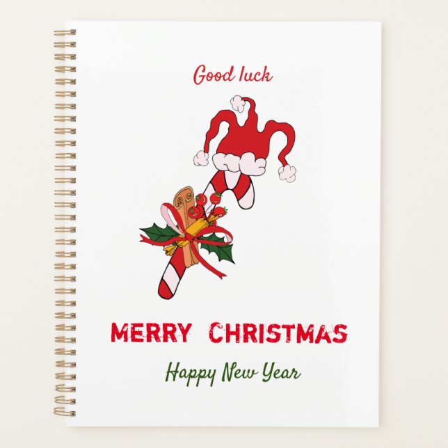 Niedliche Minimalistische Weihnachten und Neues Ja Planer (Vorderseite)