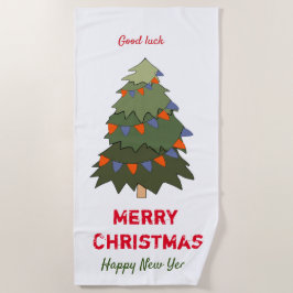 Niedliche Minimalistische Weihnachten und Neues Ja Strandtuch