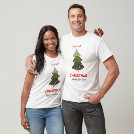 Niedliche Minimalistische Weihnachten und Neues Ja T-Shirt