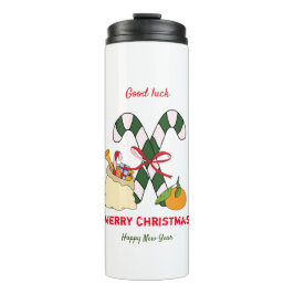 Niedliche Minimalistische Weihnachten und Neues Ja Thermosbecher