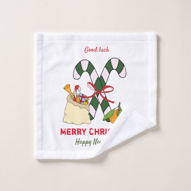 Niedliche Minimalistische Weihnachten und Neues Ja Waschlappen (Waschlappen)