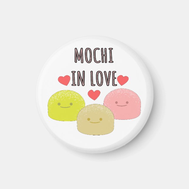 Niedliche Mochi Cartoon Zeichnungen Magnet (Vorne)