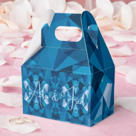 Niedliche moderne Blaue Hochzeit Geschenkschachtel