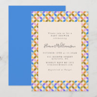 Niedliche moderne Blue Geometric Babydusche