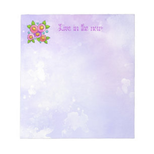 Niedliche moderne Blume Notizblock