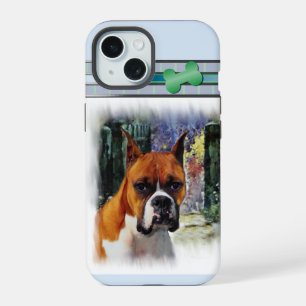 Niedliche moderne Boxer-Hunde-Kunst iPhone 15 Hülle