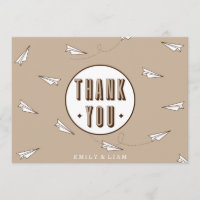 Niedliche moderne danken Ihnen, mit PapierFlugzeug