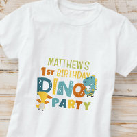 Niedliche moderne Dino Dinosaur Kid's Geburtstagsp