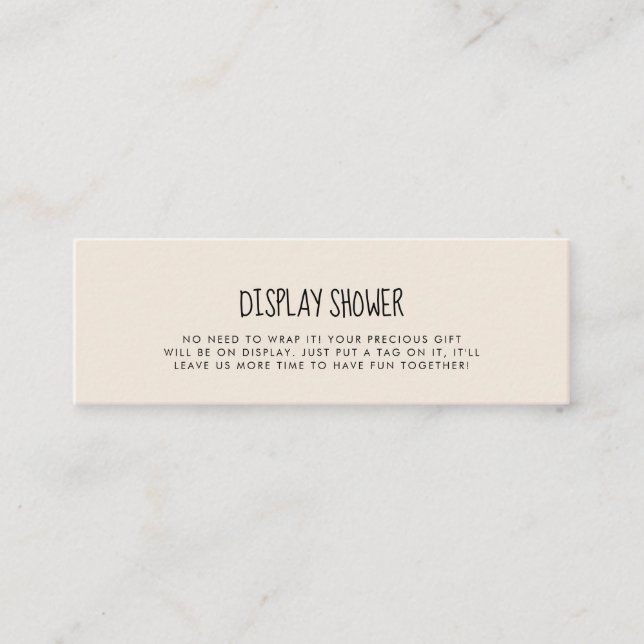 Niedliche moderne Display-Duschkarteneinlage Mini Visitenkarte (Vorderseite)