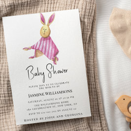 Niedliche moderne, einfache rosa Babydusche Einlad Einladung