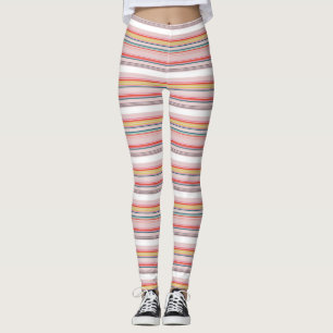 Niedliche, moderne, farbenfrohe Streifen Leggings