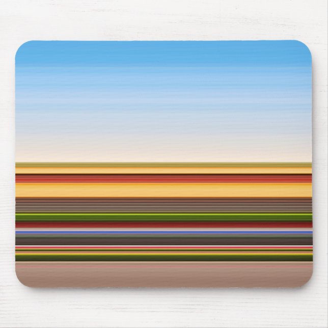 Niedliche, moderne, farbenfrohe Streifen Mousepad (Vorne)