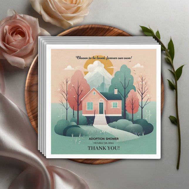 Niedliche moderne Forever Zuhause-Adoption zur För Serviette (Von Creator hochgeladen)