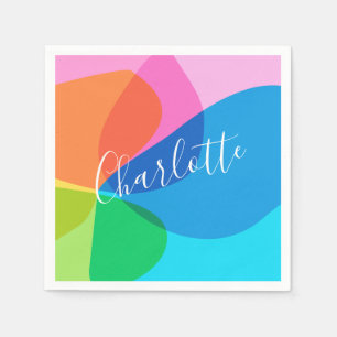 Niedliche, moderne geometrische Formen Personalisi Serviette