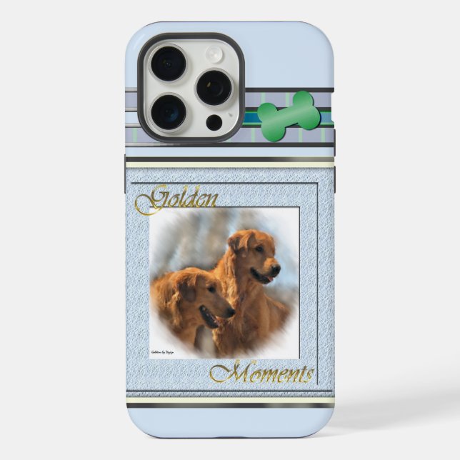 Niedliche Moderne Goldene Retriever Hunde Kunst iPhone Hülle (Rückseite)