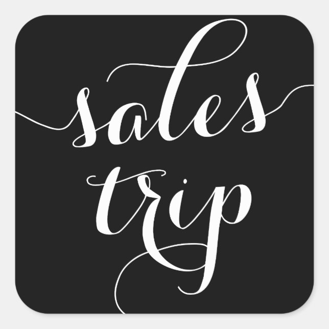 Niedliche moderne Kalligraphie Quadratischer Aufkleber (Vorderseite)